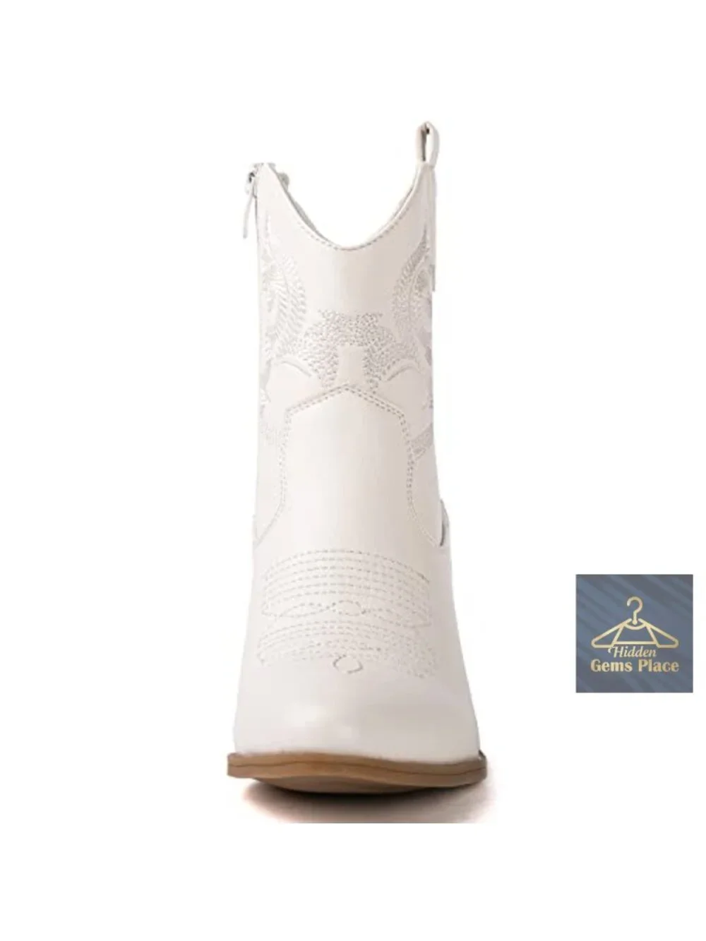 Faux Leather Cowboy Boots with 2